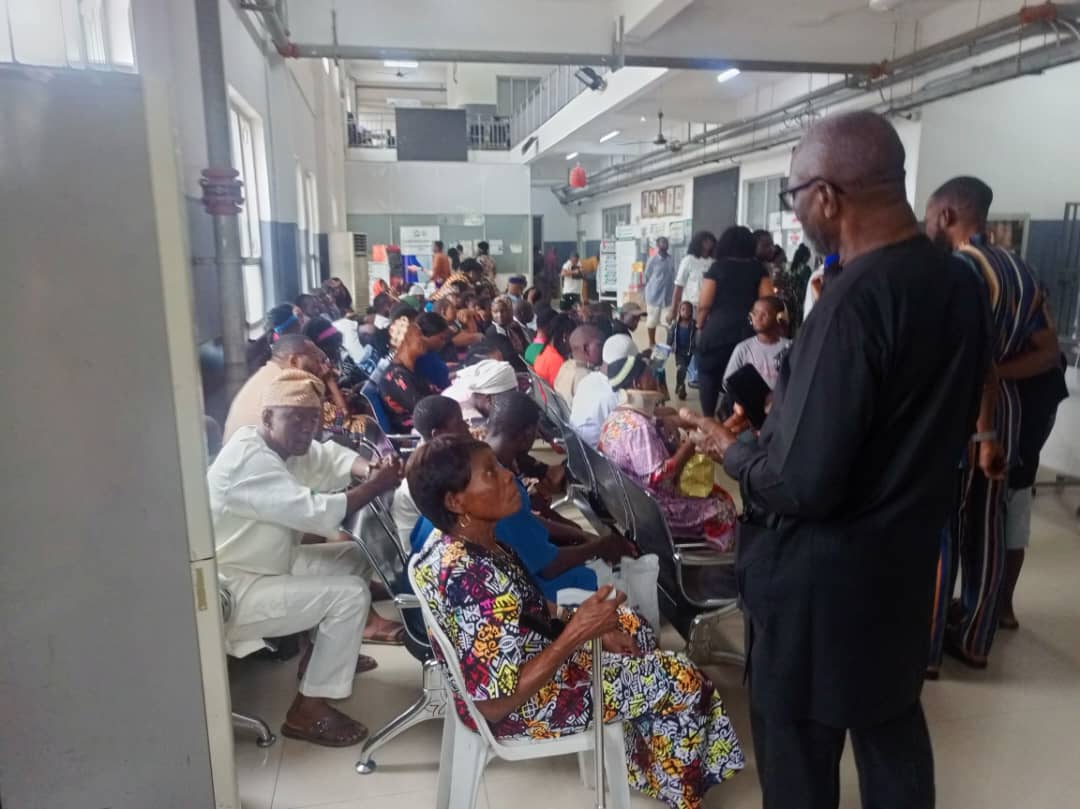 Patients waiting in the hospital