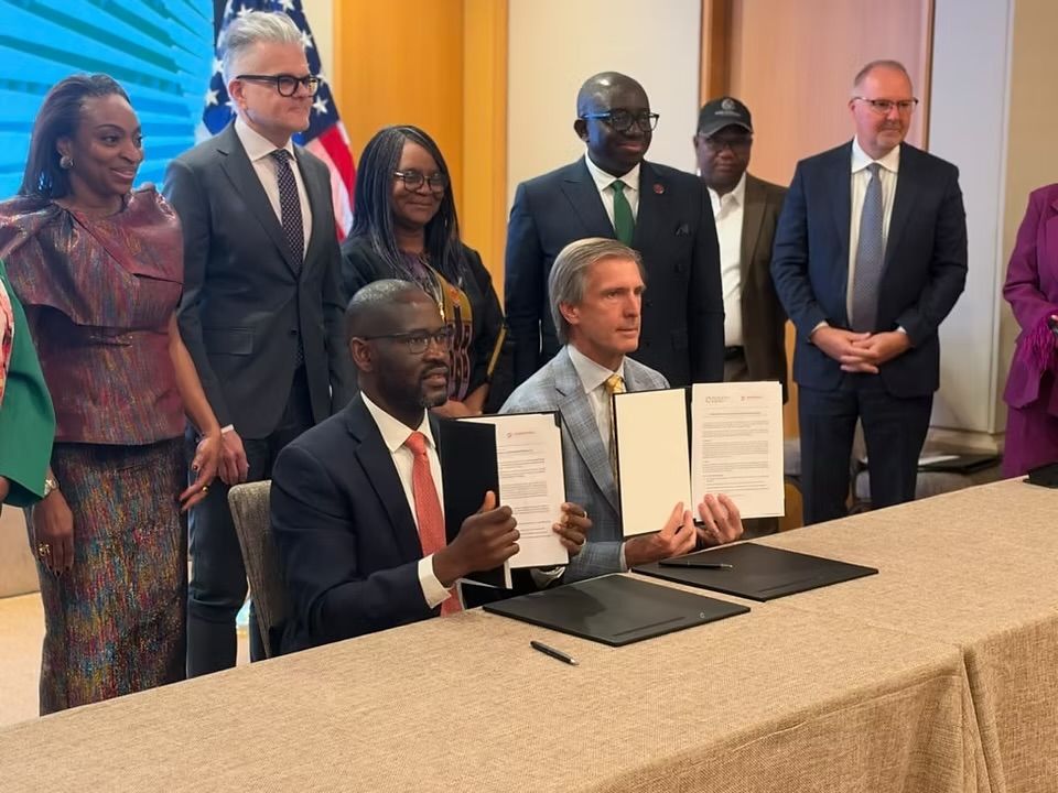 Caption: Nigeria’s Minister of Industry, Trade and Investment, Jumoke Oduwole, with executives of Promethean Resources and Renewvia Energy at the partnership signing during the U.S.–Nigeria Strategic Investment Dialogue in New York.
Credit: FMITI / Promethean Resources.