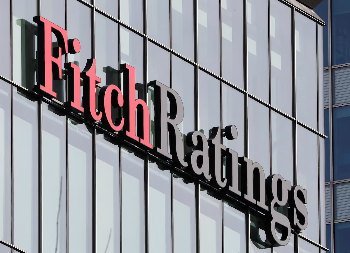 Fitch Ratings logo on an office building